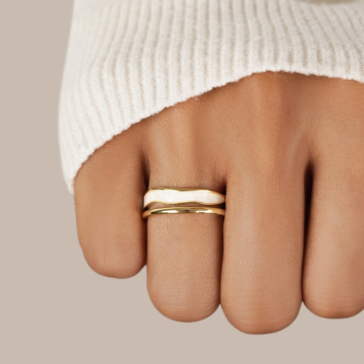 Golden Sahara Ring with Layers
